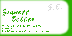 zsanett beller business card